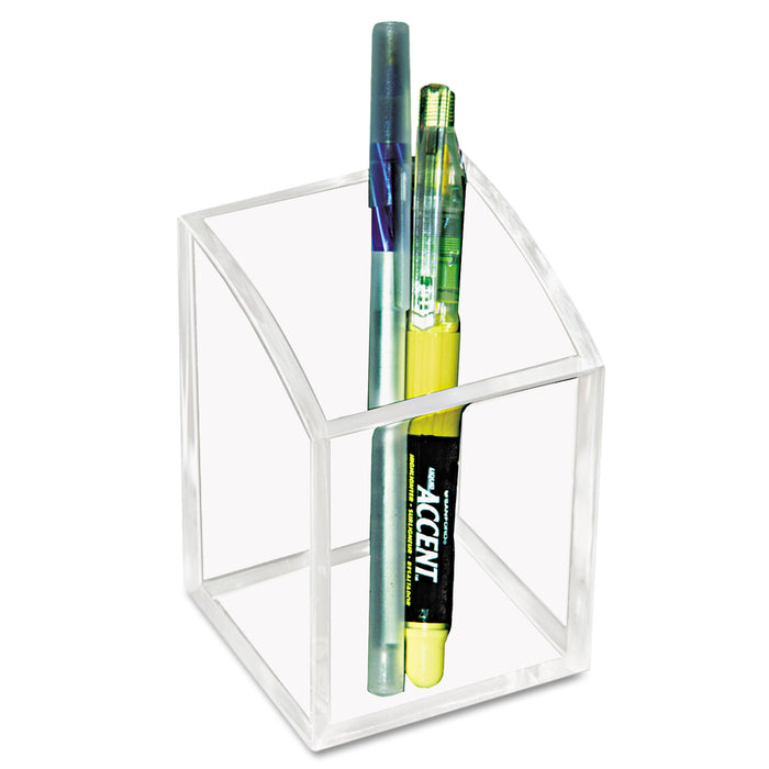 Acrylic Pencil Cup, 2 3/4 x 2 3/4 x 4, Clear
