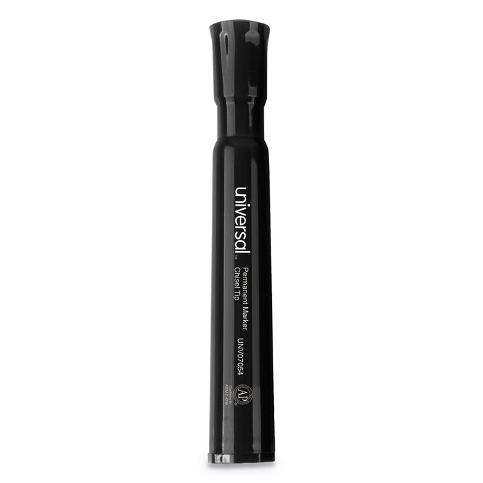 Chisel Tip Permanent Marker, Broad, Black, 60/Pack