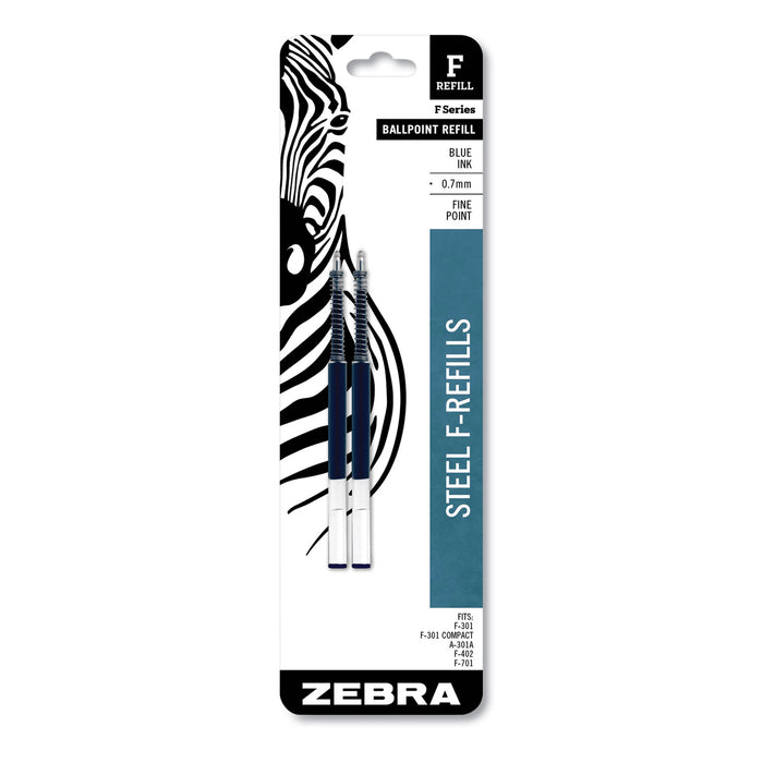 F-Refill, Fine Point, Blue Ink, 2/Pack
