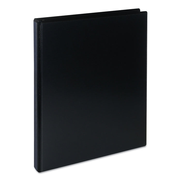 Deluxe Round Ring View Binder, 3 Rings, 0.5" Capacity, 11 x 8.5, Black
