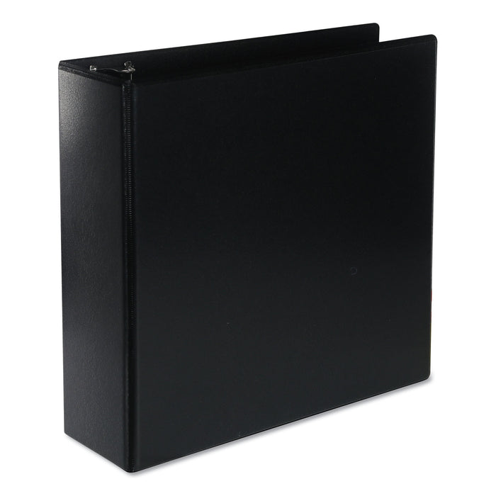 Deluxe Round Ring View Binder, 3 Rings, 3" Capacity, 11 x 8.5, Black