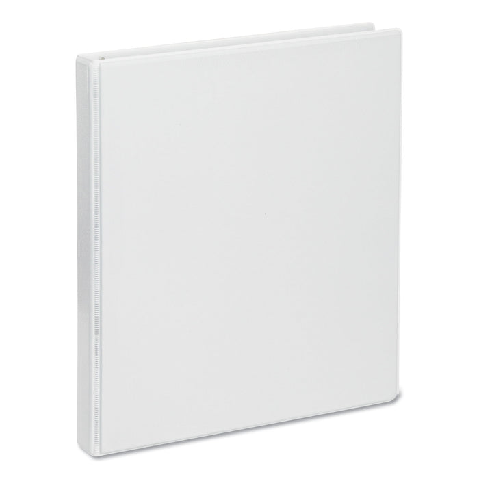 Deluxe Round Ring View Binder, 3 Rings, 0.5" Capacity, 11 x 8.5, White