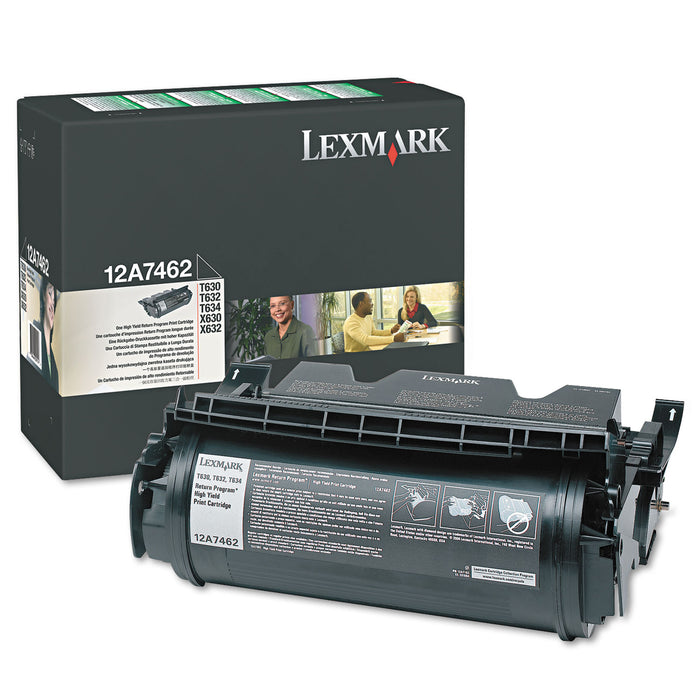 12A7462 Return Program High-Yield Toner, 21000 Page-Yield, Black