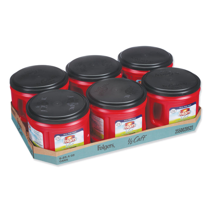 Coffee, Half Caff, 25.4 oz Canister, 6/Carton