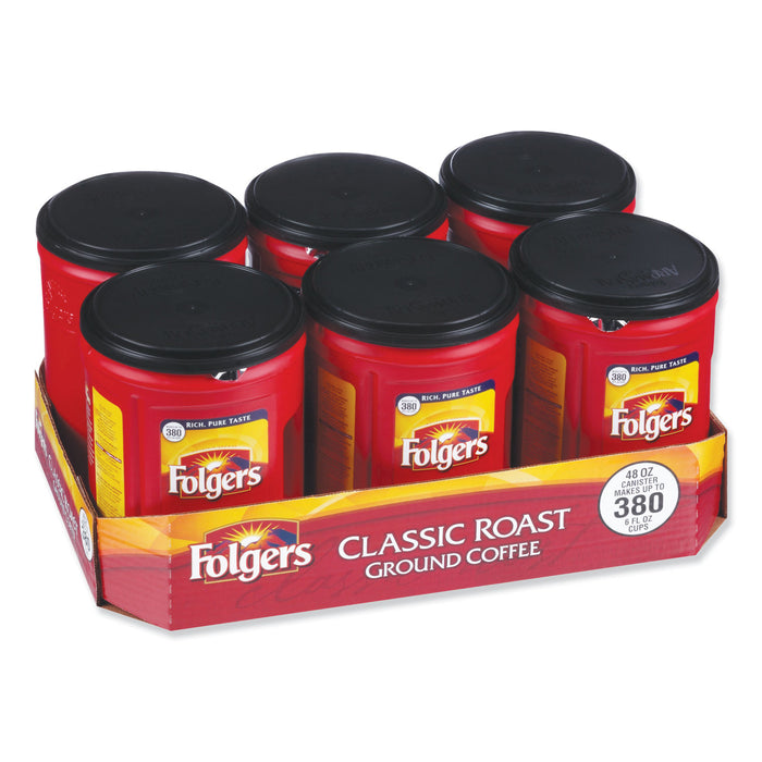 Coffee, Classic Roast, 48 oz Canister, 6/Carton
