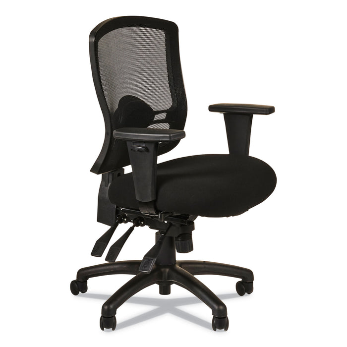 Alera Etros Series Mid-Back Multifunction with Seat Slide Chair, Supports up to 275 lbs, Black Seat/Black Back, Black Base