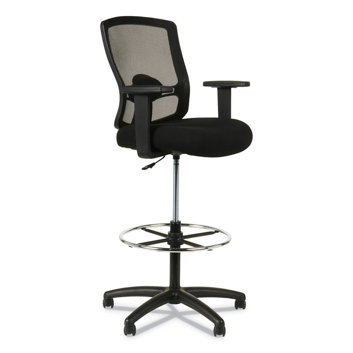 Alera Etros Series Mesh Stool, 36.13" Seat Height, Supports up to 275 lbs, Black Seat/Black Back, Black Base