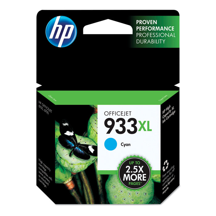HP 933XL, (CN054AN) High Yield Cyan Original Ink Cartridge