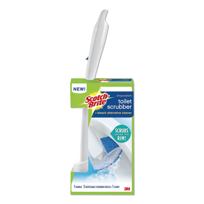Toilet Scrubber Starter Kit, 1 Handle and 5 Scrubbers