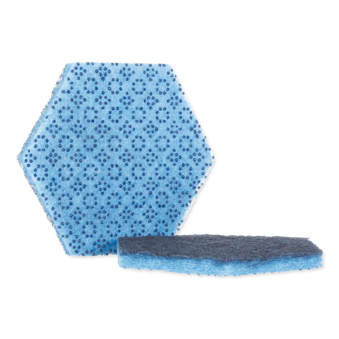 Low Scratch Scour Pad 2000HEX, 5.75" x 5", Blue, 15/Carton