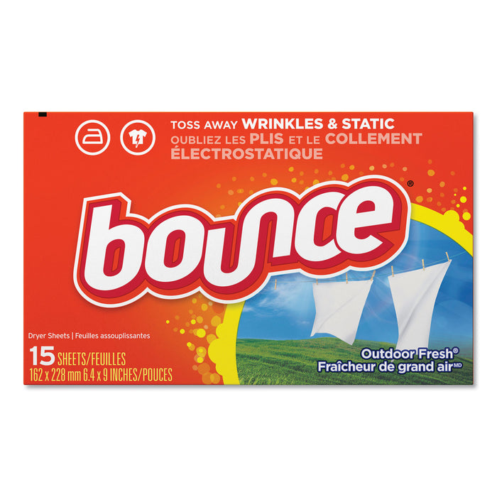 Fabric Softener Sheets, Outdoor Fresh, 15/Box, 15 Box/Carton
