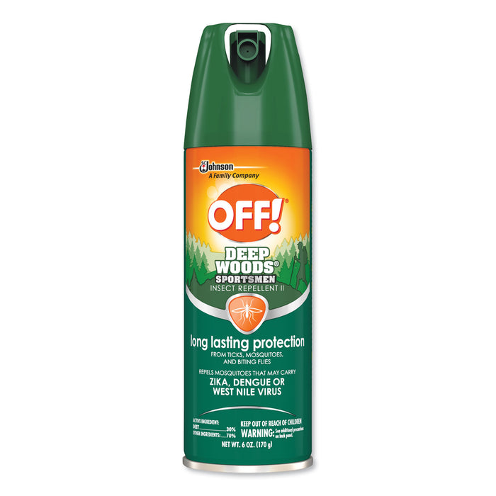 Deep Woods Sportsmen Insect Repellent, 6 oz Aerosol, 12/Carton