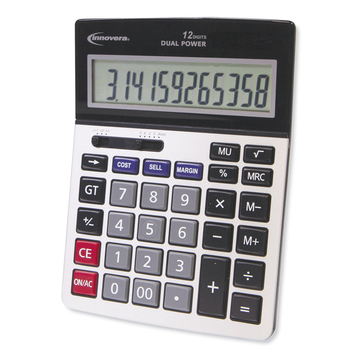 15968 Profit Analyzer Calculator, Dual Power, 12-Digit LCD Display