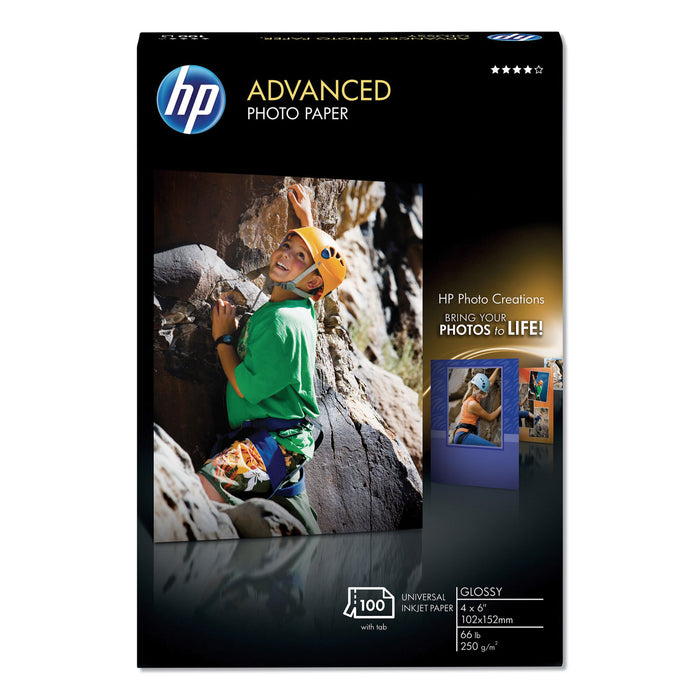 Advanced Photo Paper, 10.5 mil, 4 x 6, Glossy White, 100/Pack