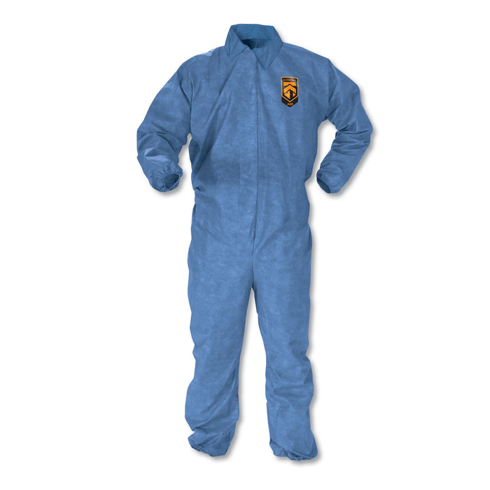 A60 Elastic-Cuff, Ankle & Back Coveralls, Blue, 2X-Large, 24/Case