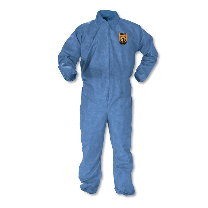 A60 Elastic-Cuff, Ankle & Back Coveralls, Blue, X-Large, 24/Case