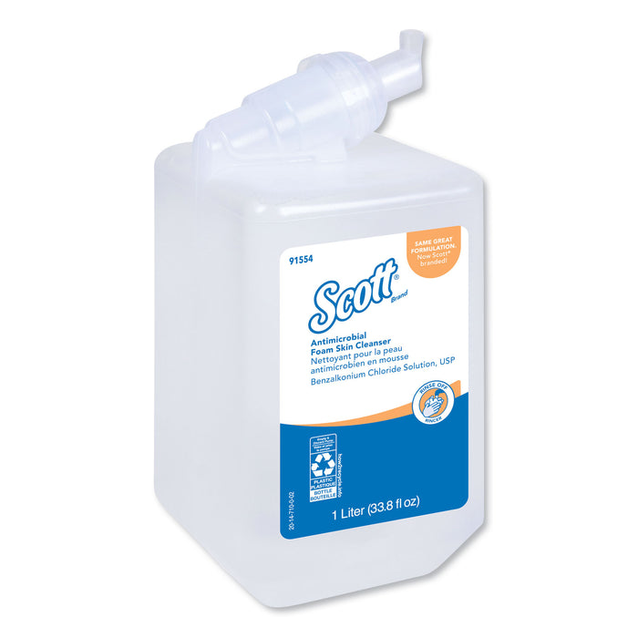 Control Antimicrobial Foam Skin Cleanser, Fresh Scent, 1000mL Bottle, 6/CT