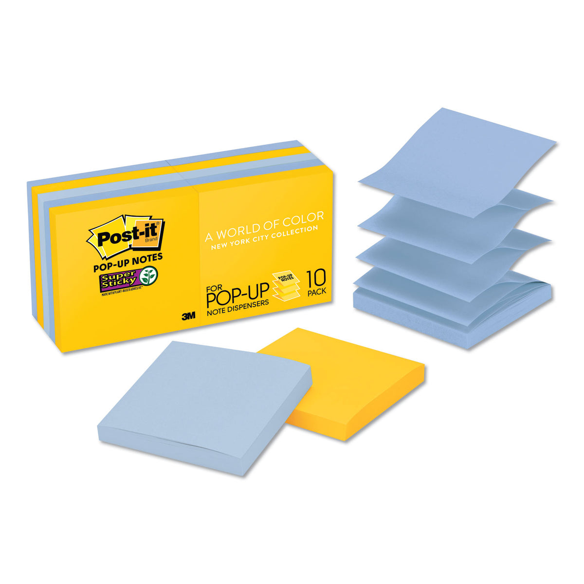 Pop-up 3 x 3 Note Refill, New York, 90 Notes/Pad, 10 Pads/Pack — One ...