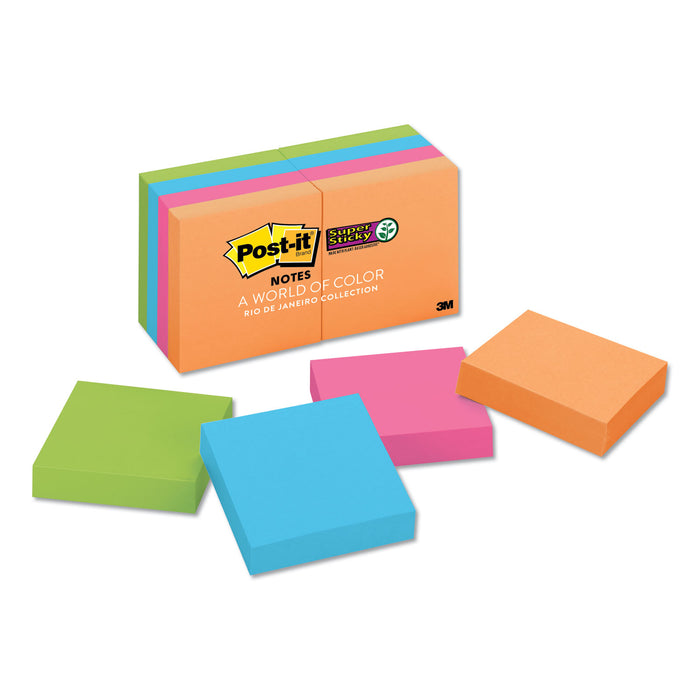 Pads in Rio de Janeiro Colors, 2 x 2, 90-Sheet Pads, 8/Pack