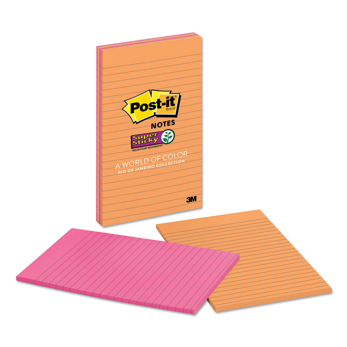Pads in Rio de Janeiro Colors, Lined, 5 x 8, 45-Sheet Pads, 4/Pack