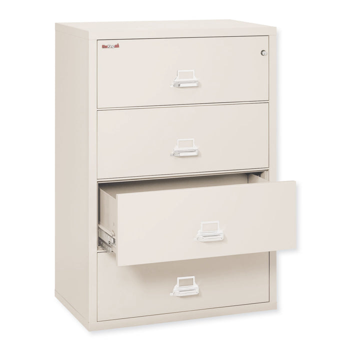 Four-Drawer Lateral File, 37.5w x 22.13d x 52.75h, Letter/Legal, Parchment