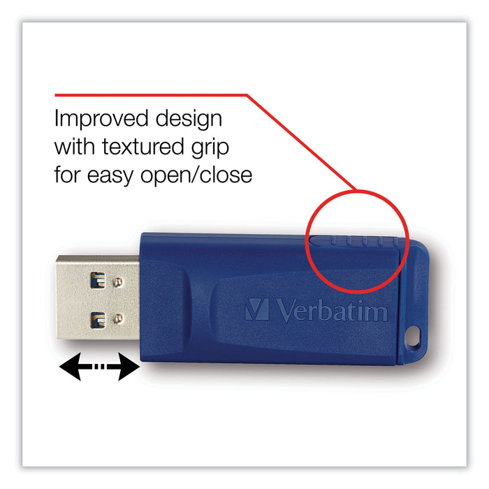 Classic USB 2.0 Flash Drive, 4 GB, Blue