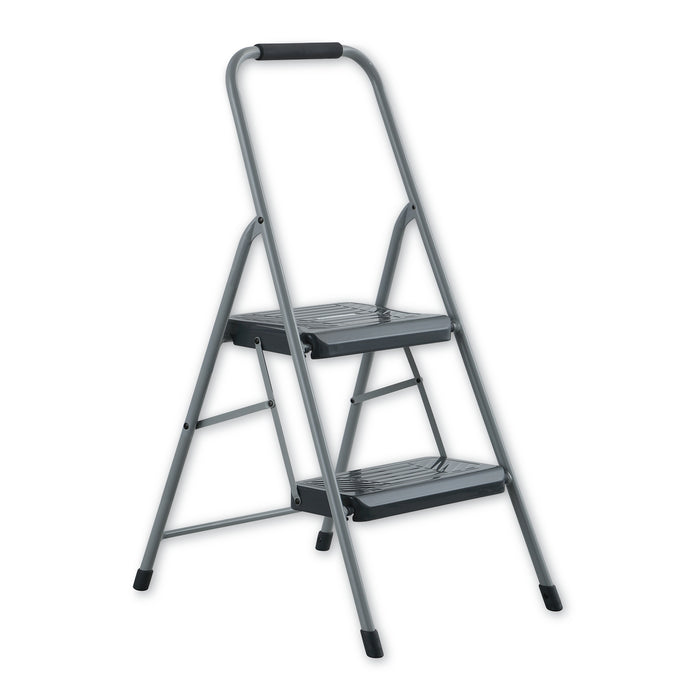 Black and Decker Steel Step Stool, 2-Step, 200 lb Capacity, Gray