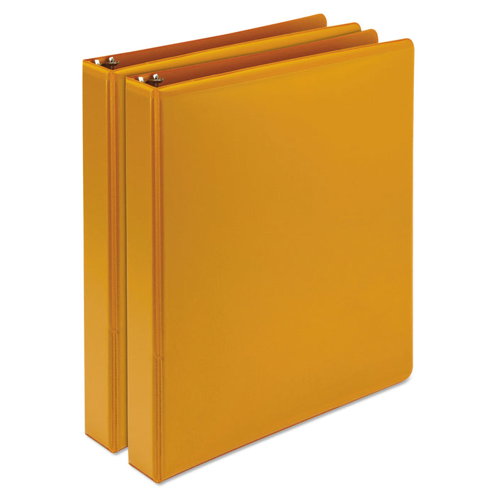 Earth’s Choice Biobased Durable Fashion View Binder, 3 Rings, 1" Capacity, 11 x 8.5, Coral, 2/Pack