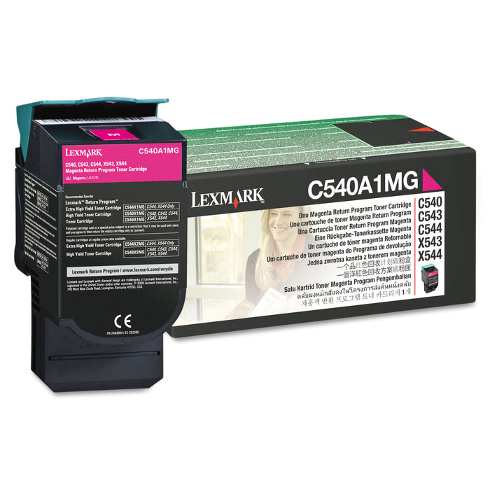 C540A1MG Return Program Toner, 1000 Page-Yield, Magenta
