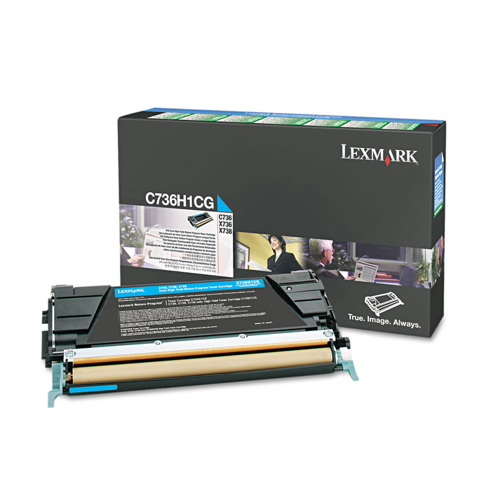 C736H1CG (C736) Return Program High-Yield Toner, 10000 Page-Yield, Cyan