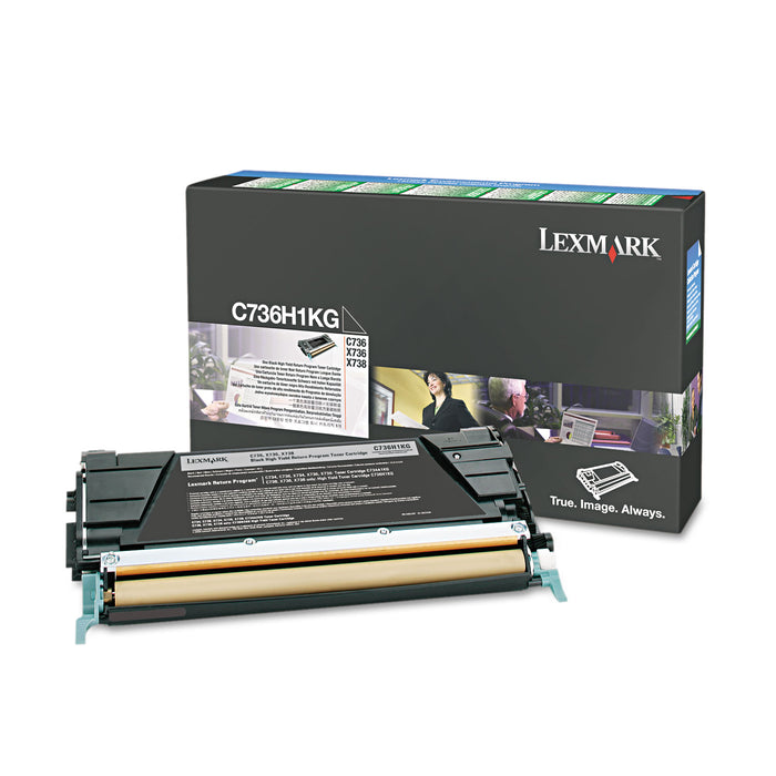 C736H1KG (C736) Return Program High-Yield Toner, 12000 Page-Yield, Black