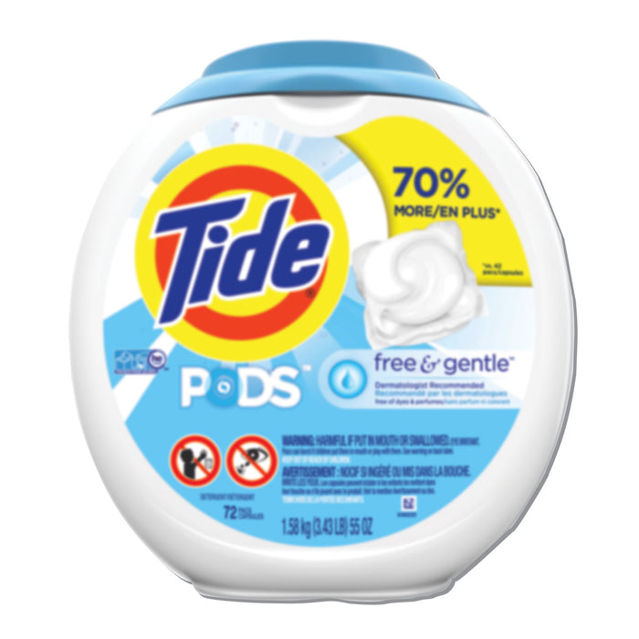 Free & Gentle Laundry Detergent, Pods, 72/Pack