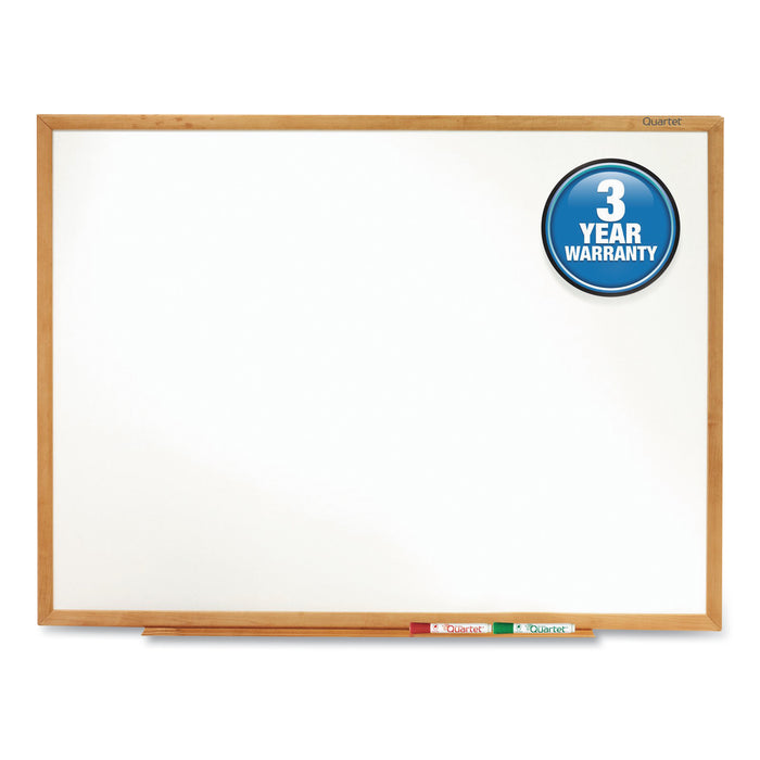 Classic Series Total Erase Dry Erase Board, 96 x 48, Oak Finish Frame