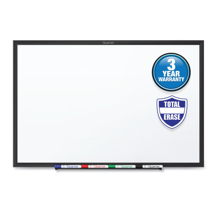 Classic Series Total Erase Dry Erase Board, 72 x 48, White Surface, Black Frame