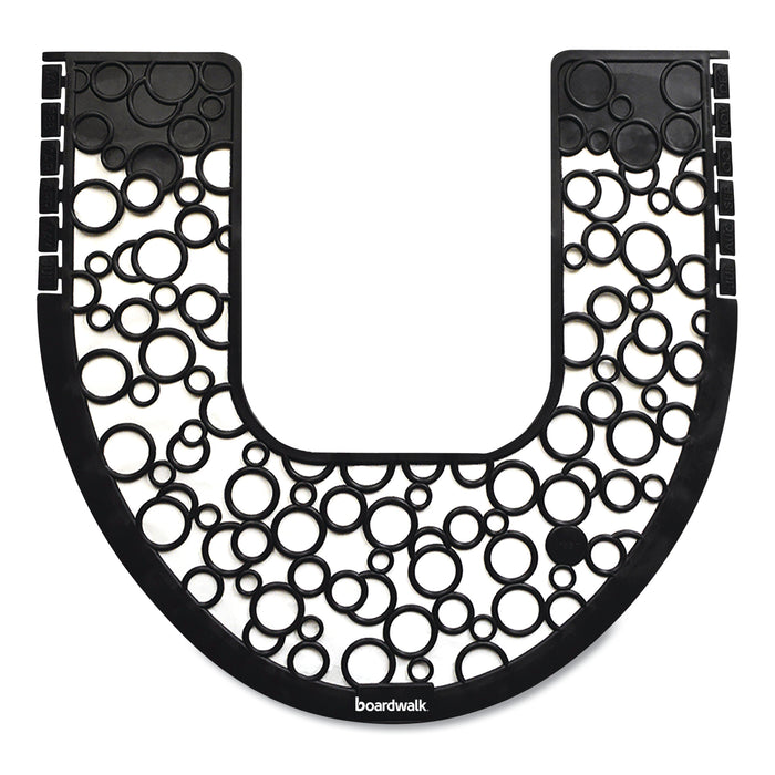 Commode Mat 2.0, Rubber, 22.88 x 22, Black/White, 6/Carton