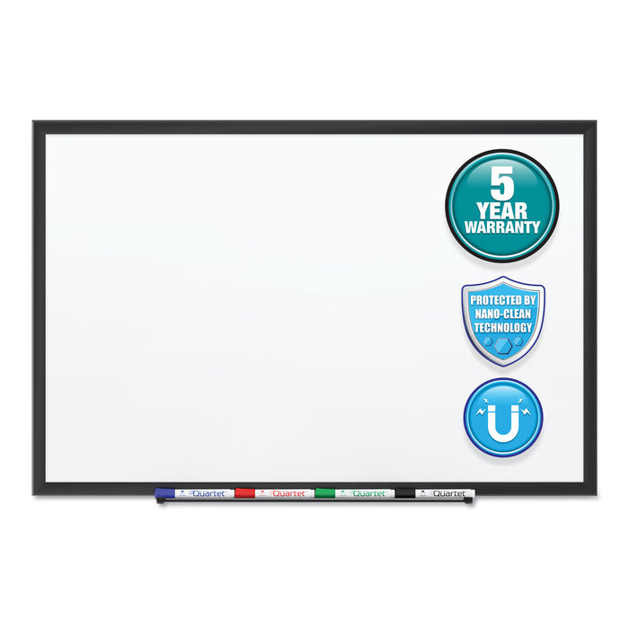 Classic Series Nano-Clean Dry Erase Board, 60 x 36, Black Aluminum Frame