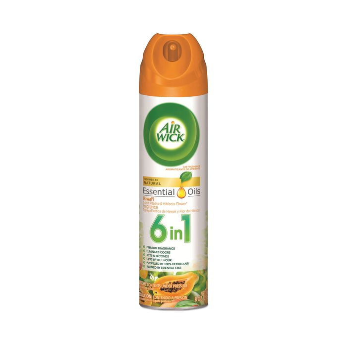 Aerosol Air Freshener, 8 oz Can, Hawaii Exotic Papaya/Hibiscus Flower, 12/Carton