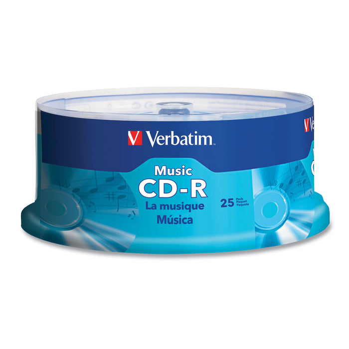 CD-R Music Recordable Disc, 700MB, 40x, 25/Pk