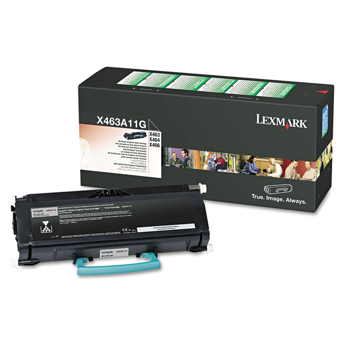 X463A11G (X463/X464/X466) Return Program Toner, 3500 Page-Yield, Black