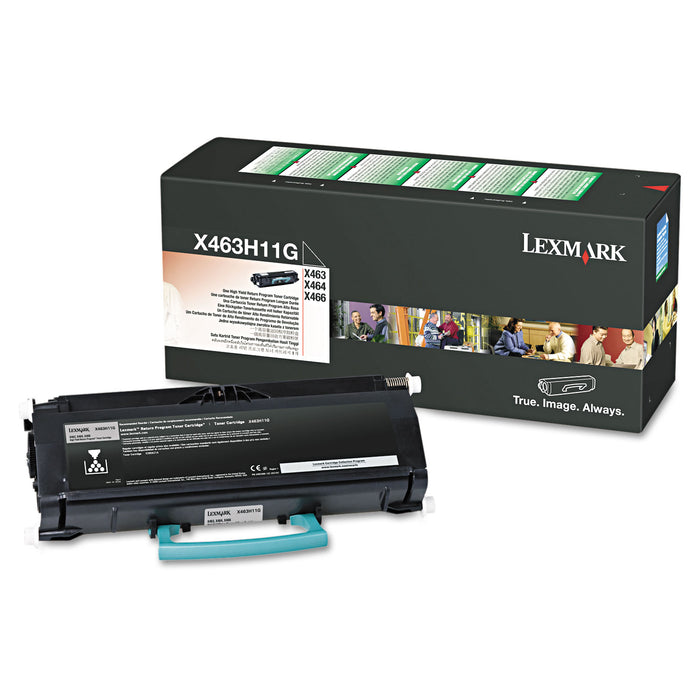 X463H11G (X463) Return Program High-Yield Toner, 9000 Page-Yield, Black