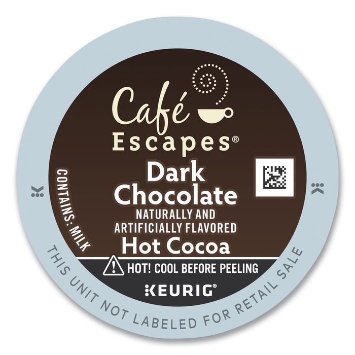 Café Escapes Dark Chocolate Hot Cocoa K-Cups, 24/Box