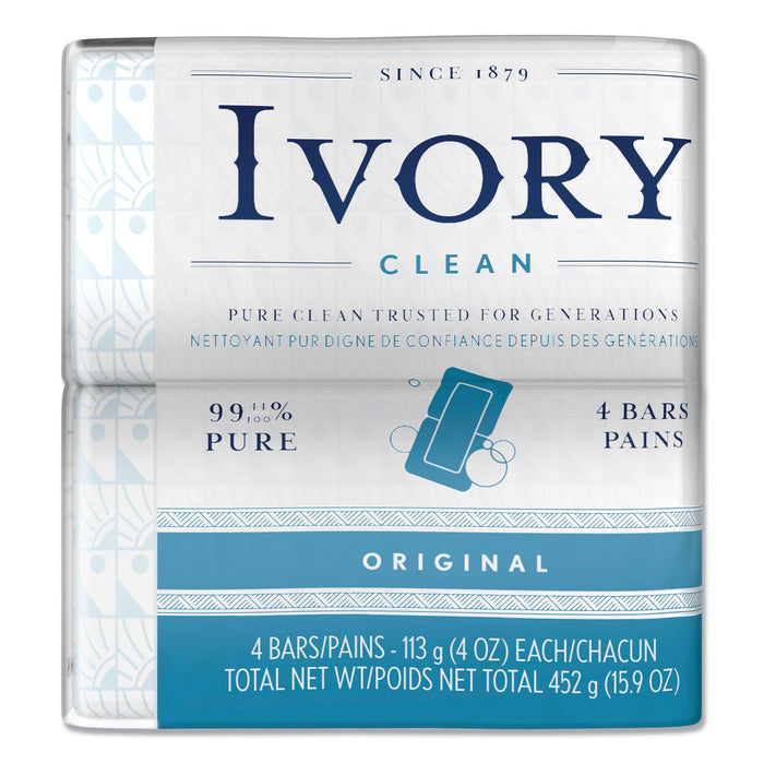 Bar Soap, Original Scent, 4 oz, 4/Pack, 18 Packs/Carton