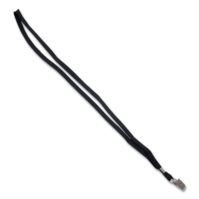 Deluxe Lanyards, Clip Style, 36" Long, Black, 24/Box