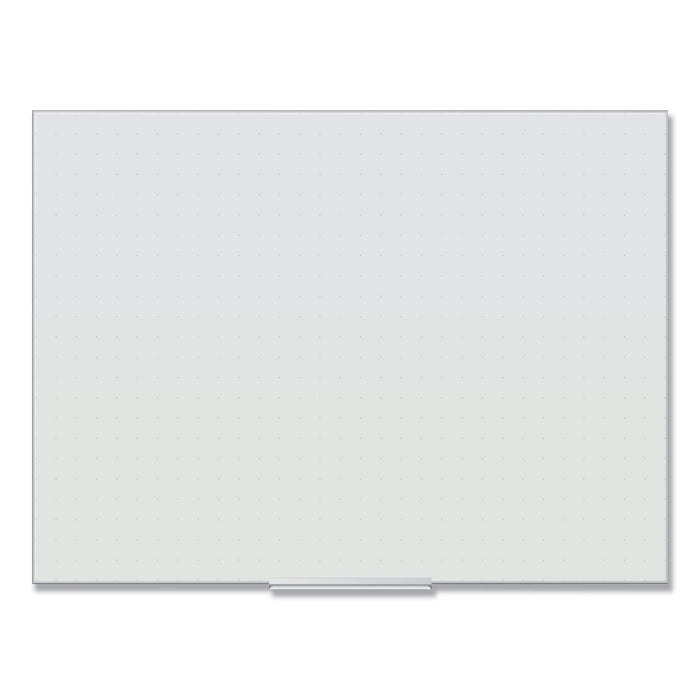 Floating Glass Ghost Grid Dry Erase Board, 48 x 36, White