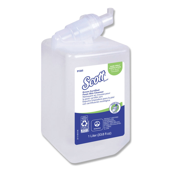 Essential Green Certified Foam Skin Cleanser, Neutral, 1000mL Bottle, 6/Carton