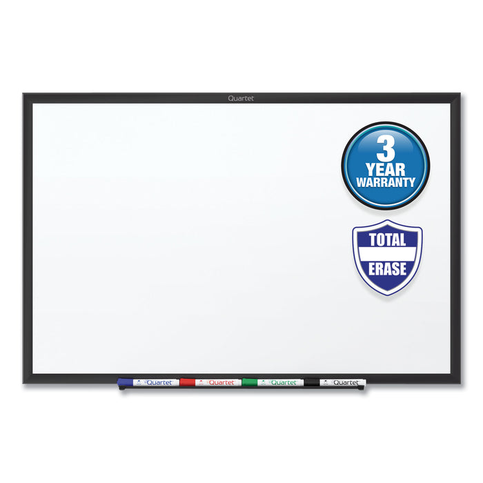 Classic Series Total Erase Dry Erase Board, 36 x 24, White Surface, Black Frame