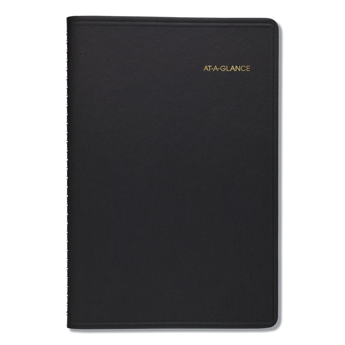 Daily Appointment Book with 15-Minute Appointments, 8.5 x 5.5, Black, 2021