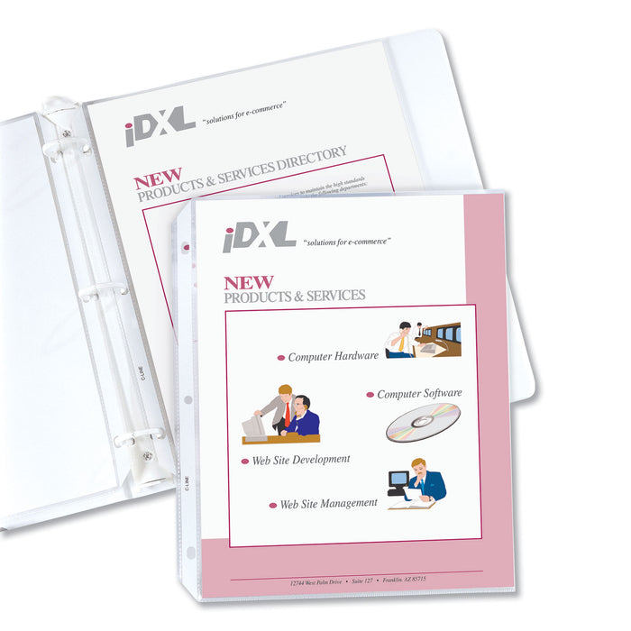 Heavyweight Polypropylene Sheet Protectors, Clear, 2", 11 x 8 1/2, 100/Box