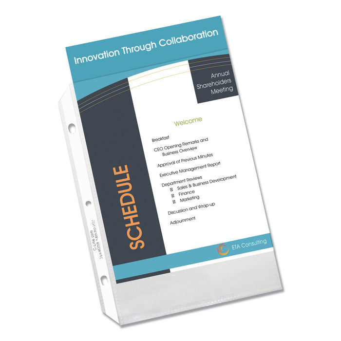 Heavyweight Polypropylene Sheet Protectors, Clear, 2", 8 1/2 x 5 1/2, 50/Box