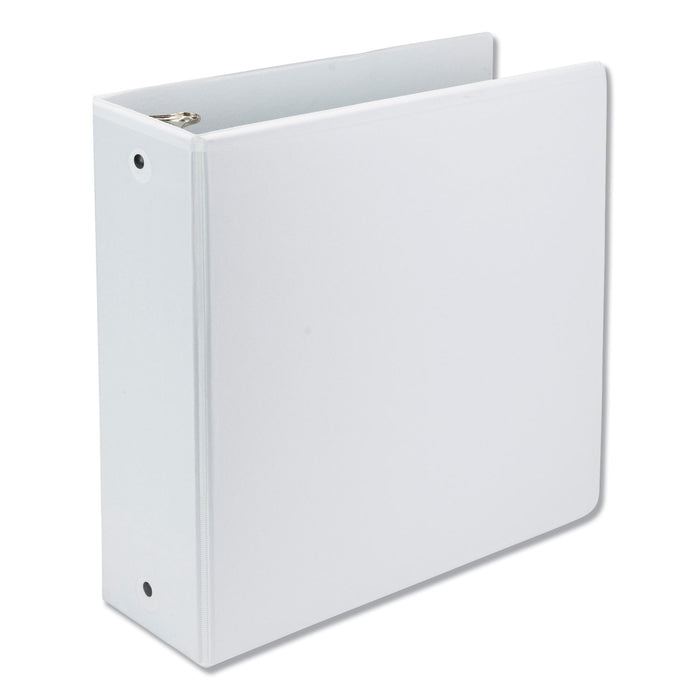 Earth's Choice Biobased Economy Round Ring View Binders, 3 Rings, 4" Capacity, 11 x 8.5, White